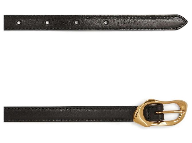 Alexander McQueen Doppel-Wickelgürtel Schwarz Gold hardware - Ansicht 7