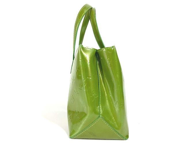 Borsa Tote Wilshire Boulevard in Monogram Vernis di Louis Vuitton Verde - vista 4