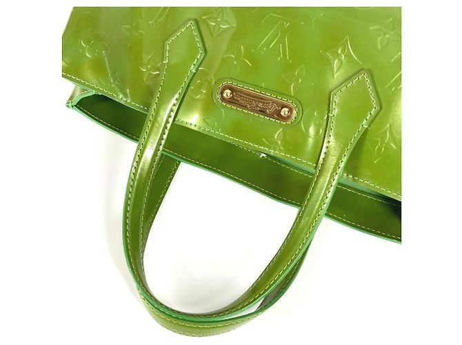 Borsa Tote Wilshire Boulevard in Monogram Vernis di Louis Vuitton Verde - vista 8