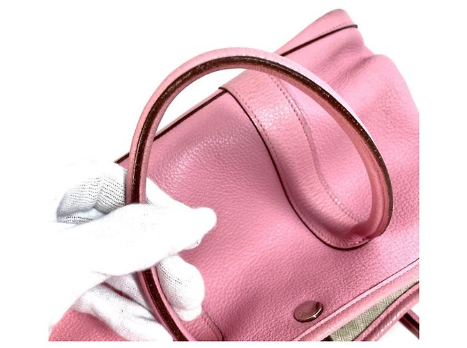 Borsa Tote Hermès Garden Party TPM in Negonda Rosa - vista 12