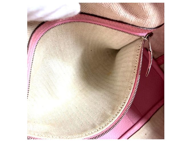 Borsa Tote Hermès Garden Party TPM in Negonda Rosa - vista 15