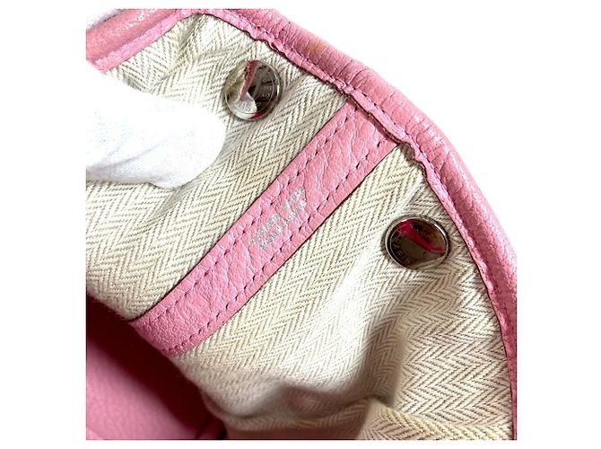 Borsa Tote Hermès Garden Party TPM in Negonda Rosa - vista 16
