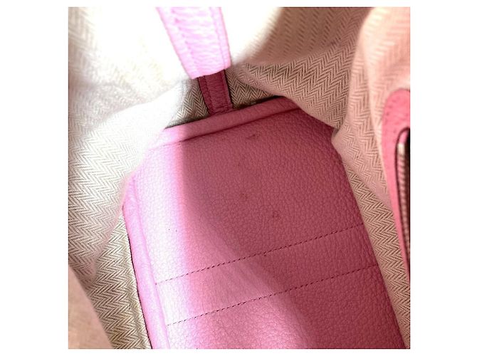 Borsa Tote Hermès Garden Party TPM in Negonda Rosa - vista 17