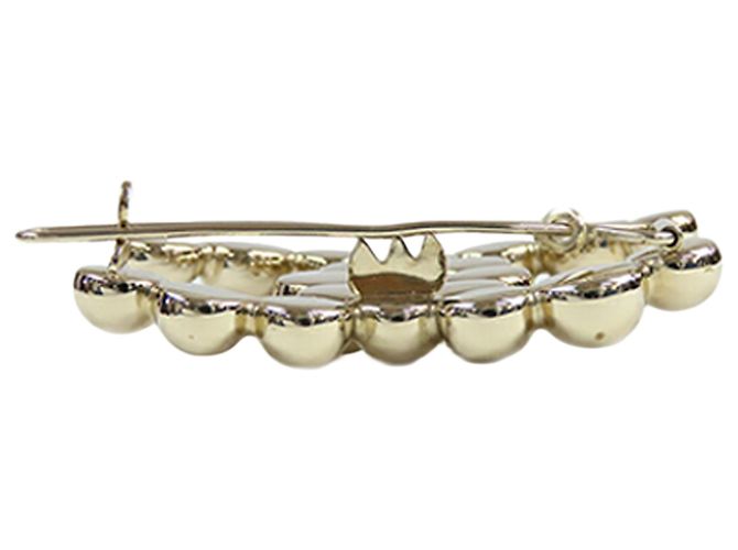 Barrette en perles dorées CC de Chanel - vue 3
