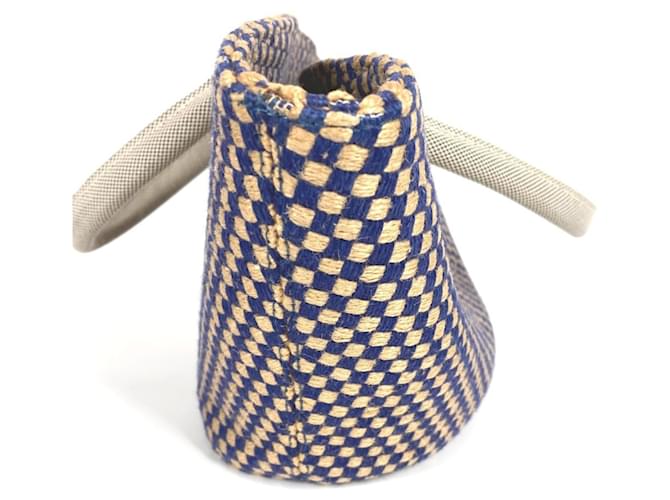 Hermès HERMES Panierbas PM Borsa Tote Beige Blu navy - vista 2