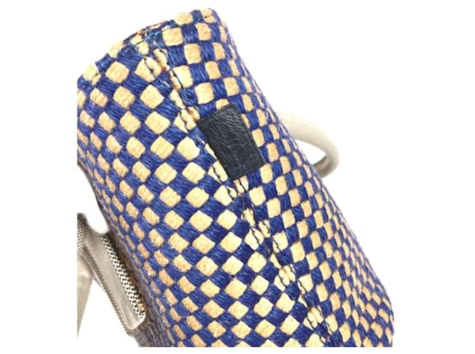 Hermès HERMES Panierbas PM Borsa Tote Beige Blu navy - vista 5