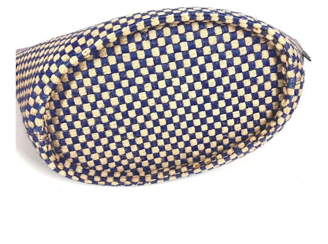 Hermès HERMES Panierbas PM Borsa Tote Beige Blu navy - vista 6