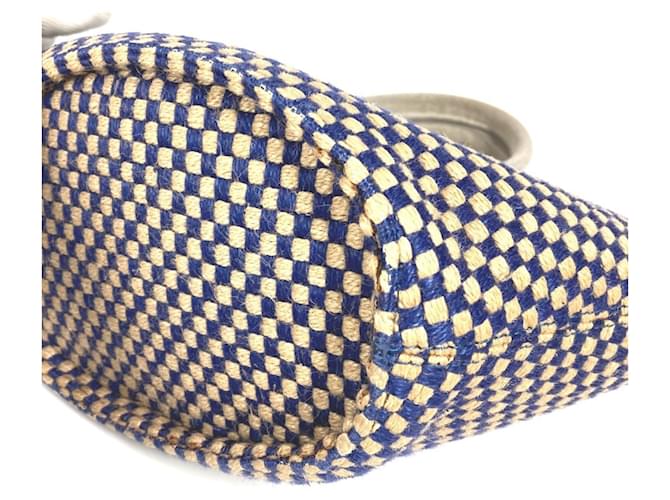 Hermès HERMES Panierbas PM Borsa Tote Beige Blu navy - vista 7