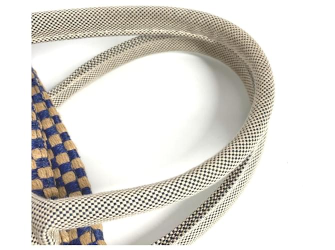 Hermès HERMES Panierbas PM Borsa Tote Beige Blu navy - vista 8