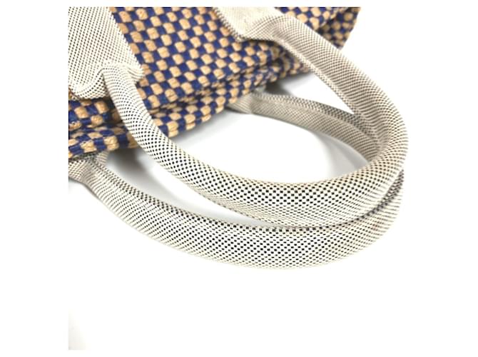 Hermès HERMES Panierbas PM Borsa Tote Beige Blu navy - vista 9