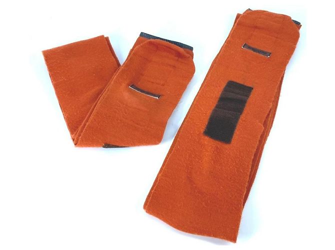 Enfaixamentos de pernas equestres Hermès Laranja - vista 2