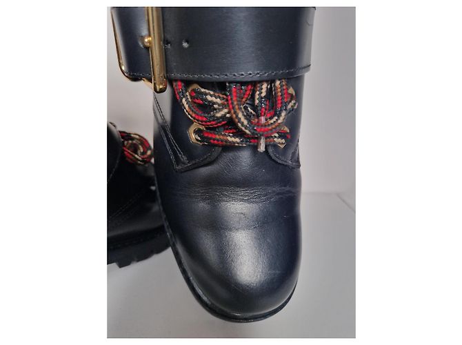 Stivaletti combat Sandro in pelle nera Nero - vista 4