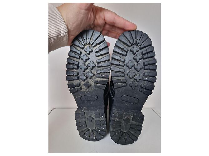 Stivaletti combat Sandro in pelle nera Nero - vista 6