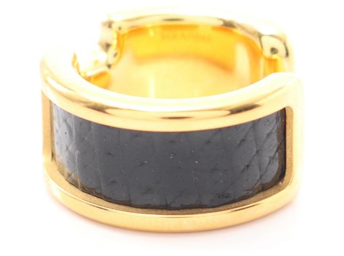 Ohrstecker Olympe PM Hermès Schwarz Golden - Ansicht 2