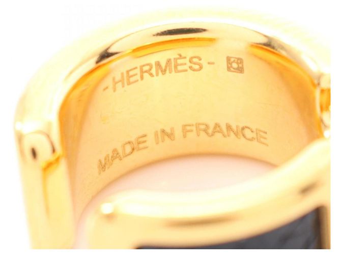 Ohrstecker Olympe PM Hermès Schwarz Golden - Ansicht 3