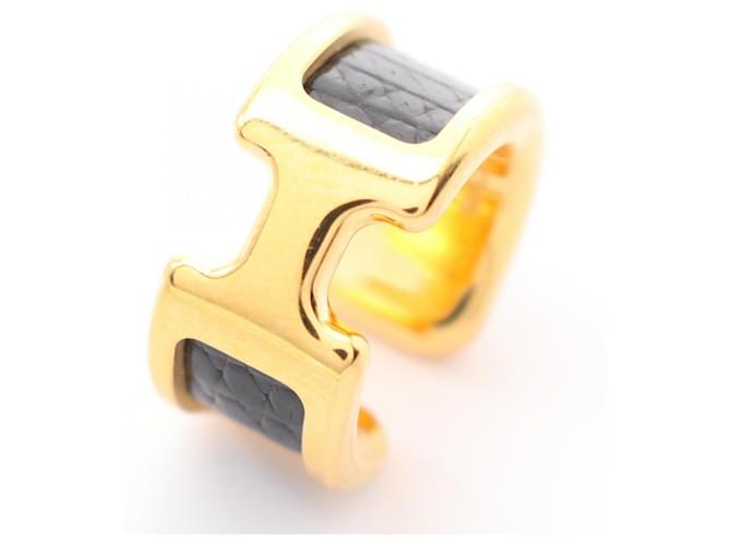 Ohrstecker Olympe PM Hermès Schwarz Golden - Ansicht 4