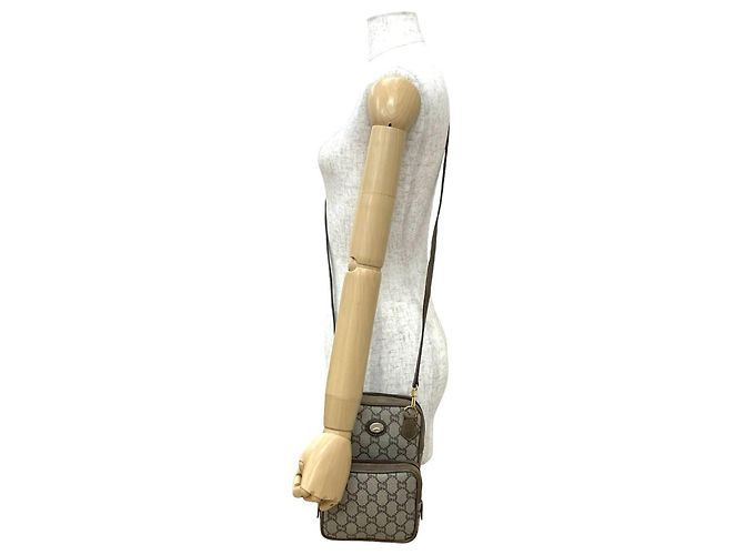 Gucci Vintage Plus Logo Leder Mini Schultertasche Braun - Ansicht 2