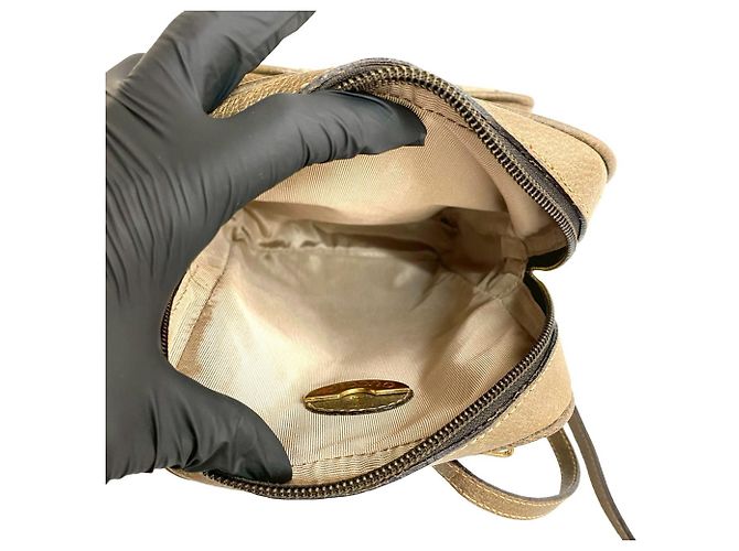 Gucci Vintage Plus Logo Leder Mini Schultertasche Braun - Ansicht 9
