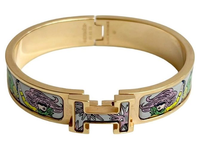 Hermès Gold Multicolor Charm Bracelet Mehrfarben Golden - Ansicht 5