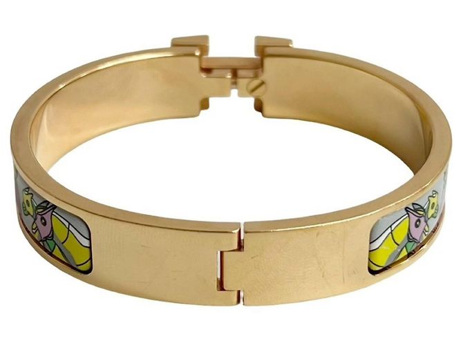 Hermès Gold Multicolor Charm Bracelet Mehrfarben Golden - Ansicht 6