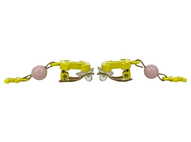Orecchini a clip con motivo Coco Mark di Chanel Rosa D'oro Giallo - vista 2