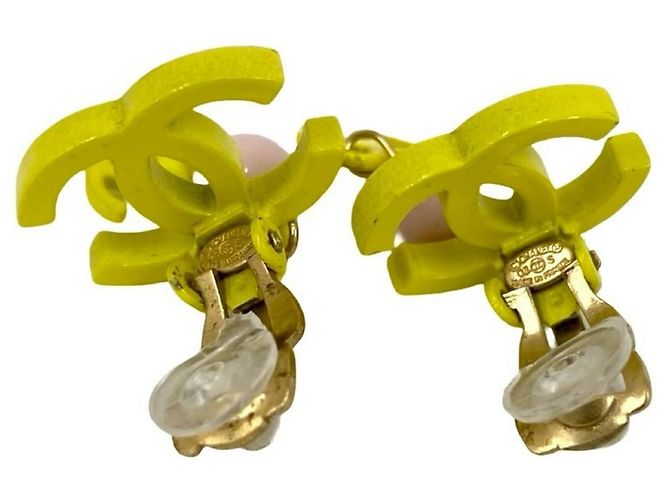 Orecchini a clip con motivo Coco Mark di Chanel Rosa D'oro Giallo - vista 5