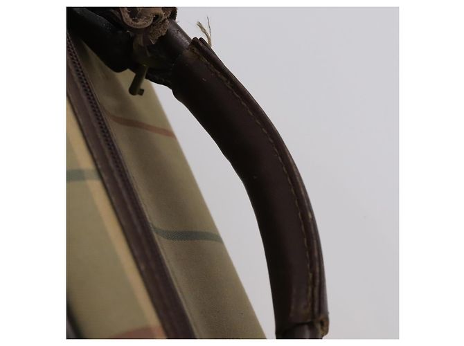 Bolsa Boston em canvas com estampa Nova Check da Burberry Bege - vista 7
