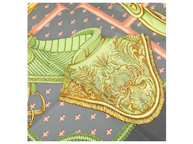 Silk In Sciarpa Hermès Carré 90 SELLES A HOUSSE Braun Mehrfarben - Ansicht 3