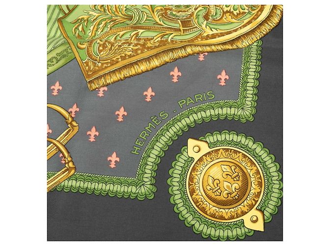 Silk In Sciarpa Hermès Carré 90 SELLES A HOUSSE Braun Mehrfarben - Ansicht 5