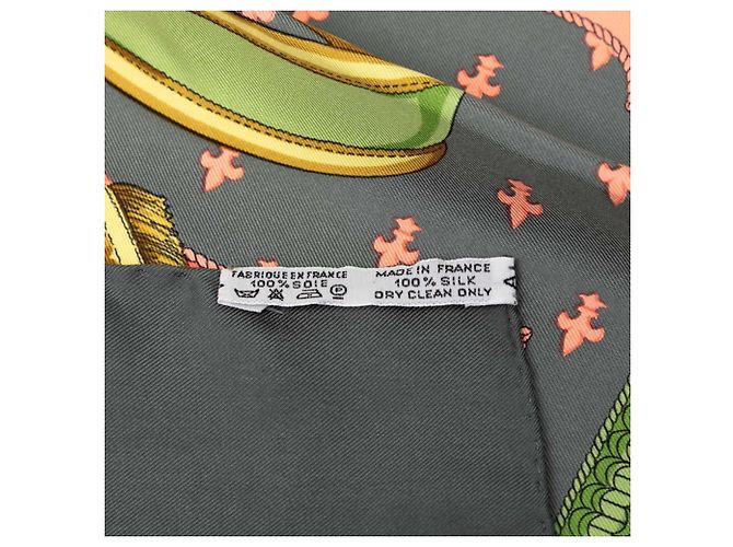 Silk In Sciarpa Hermès Carré 90 SELLES A HOUSSE Braun Mehrfarben - Ansicht 6