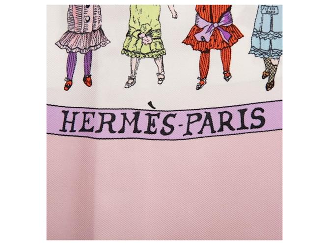 Hermès Hello Dolly Seidenschal Pink Mehrfarben Lila - Ansicht 3