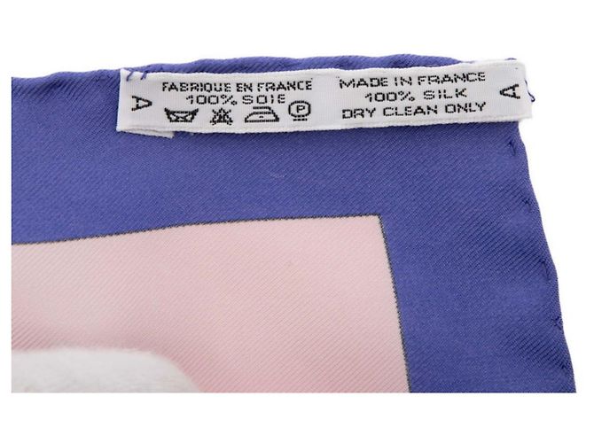 Hermès Hello Dolly Seidenschal Pink Mehrfarben Lila - Ansicht 5