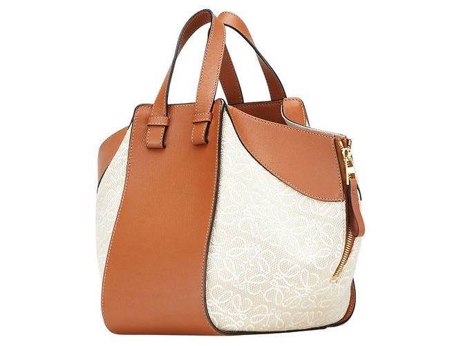 Borsa a mano/borse a spalla Hammock Small Anagram Repeat di Loewe Marrone Beige - vista 2