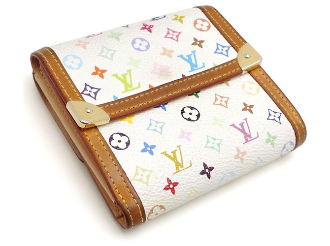 Louis Vuitton Monogram Multicolore Bi-Fold Wallet White Multiple colors - view 3