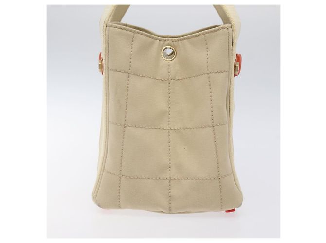 Chanel Chocolate Bar Coco Mark handbag Canvas Beige - view 3