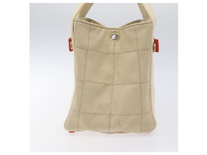 Chanel Chocolate Bar Coco Mark handbag Canvas Beige - view 4