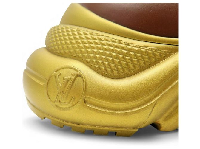 BOTAS LOUIS VUITTON ARCHLIGHT 39 CUERO & BOTAS DE TOBILLO MONOGRAMA Castaño - vista 10