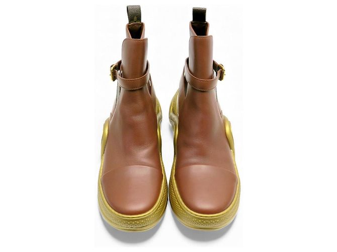BOTAS LOUIS VUITTON ARCHLIGHT 39 CUERO & BOTAS DE TOBILLO MONOGRAMA Castaño - vista 8
