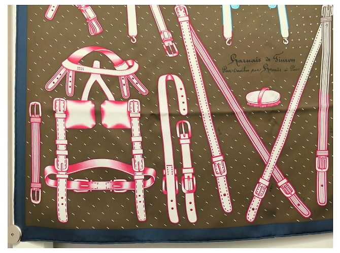 Hermès FULARDO IN SETA HERMES HARNAIS DE TIMON MANLIK 2019 90 CM Multicolore - vista 4