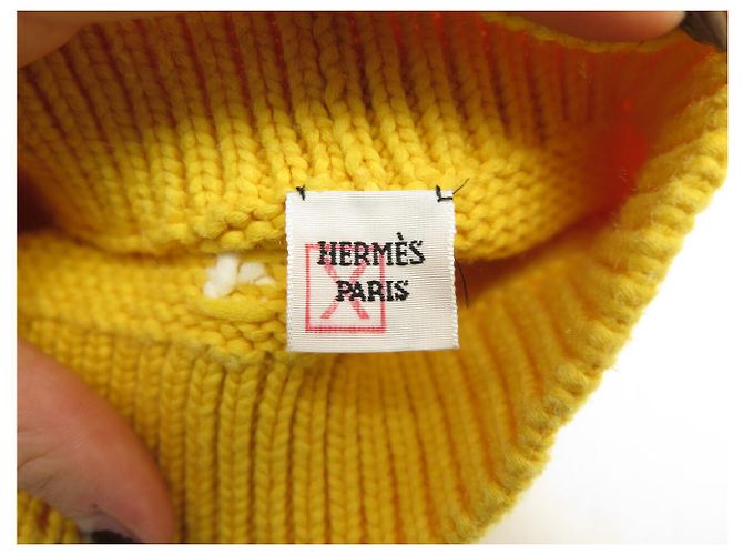 Hermès NUEVAS MANGAS PARA PIERNAS HERMES EN ALGODÓN SEDA NYLON AMARILLO - vista 7