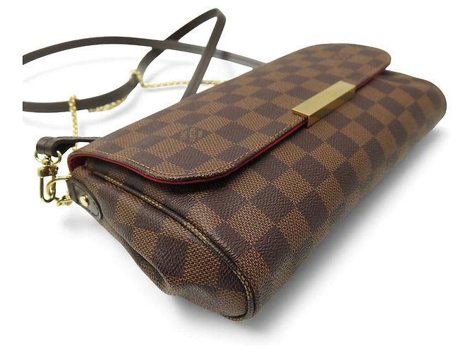 BORSA LOUIS VUITTON FAVORITE MM N41129 CANVAS MONOGRAM Marrone - vista 3