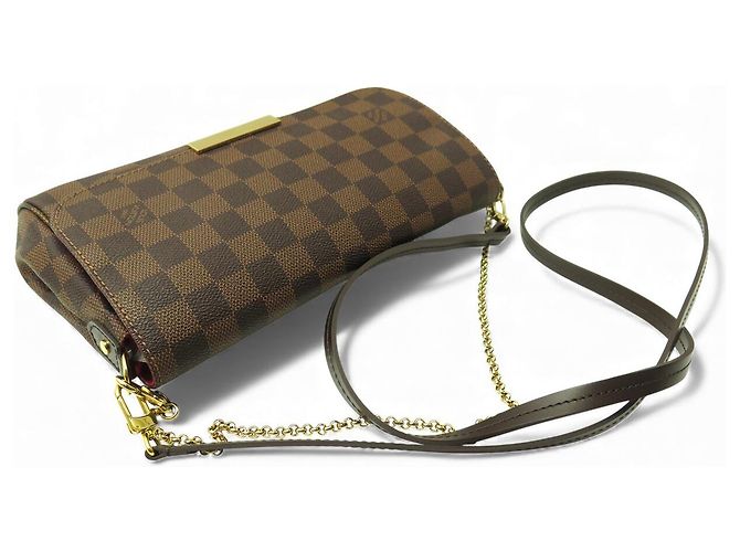 BORSA LOUIS VUITTON FAVORITE MM N41129 CANVAS MONOGRAM Marrone - vista 4
