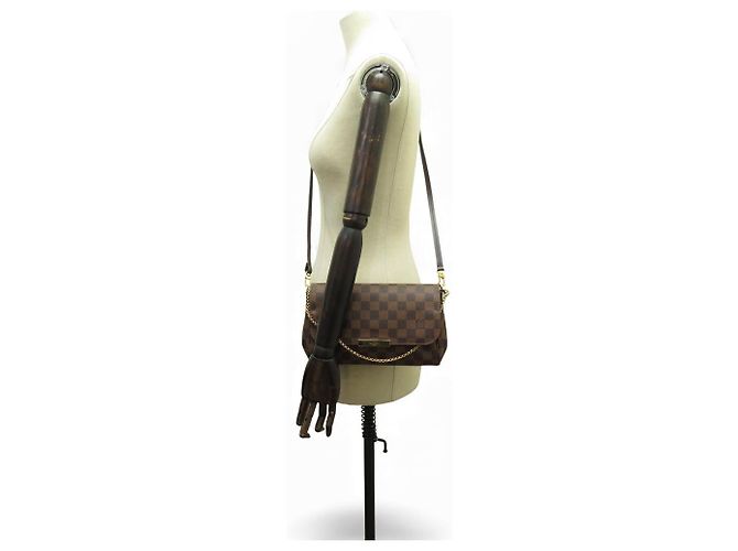 BORSA LOUIS VUITTON FAVORITE MM N41129 CANVAS MONOGRAM Marrone - vista 5