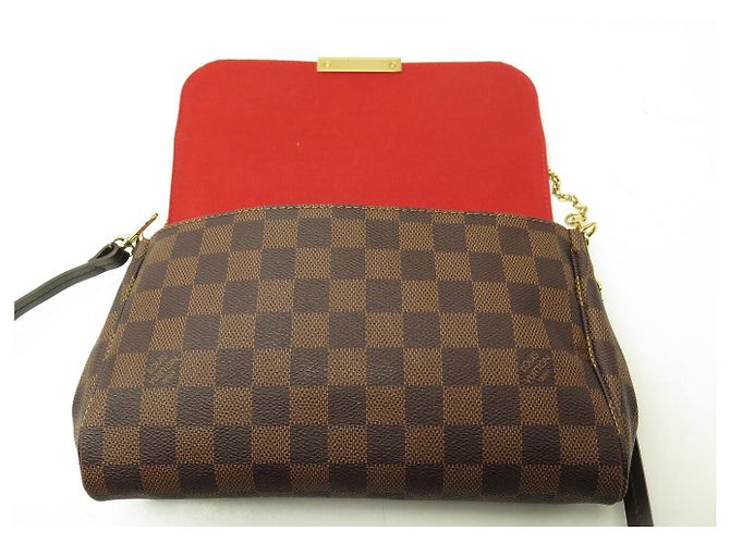 BORSA LOUIS VUITTON FAVORITE MM N41129 CANVAS MONOGRAM Marrone - vista 8