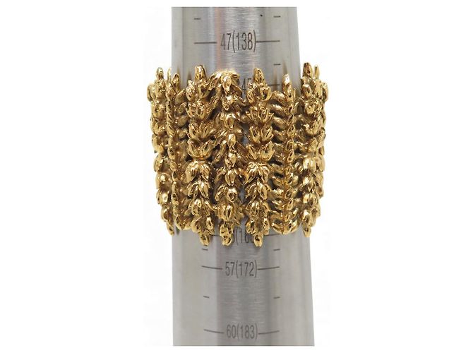 BRACCIALE VINTAGE AURELIE BIDERMANN MANICOTTO EPI 16,5 CM IN METALLO DORATO D'oro - vista 10