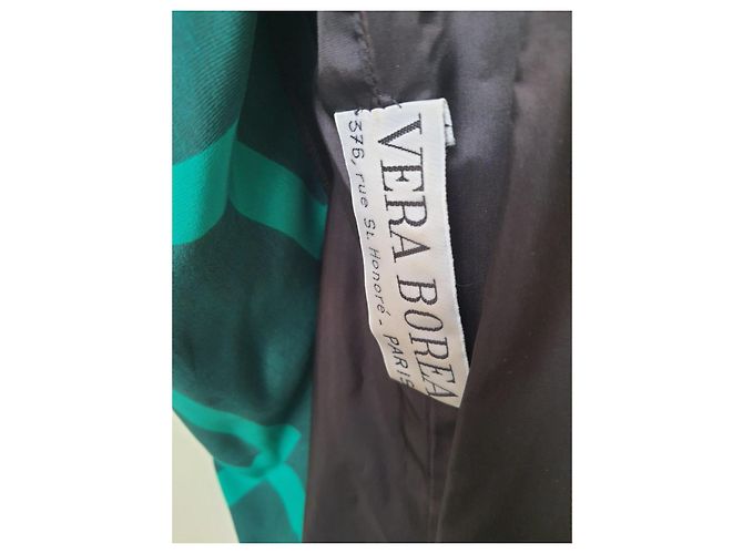 Autre Marque Abito in seta Vera Borea Paris nero e verde - vista 3