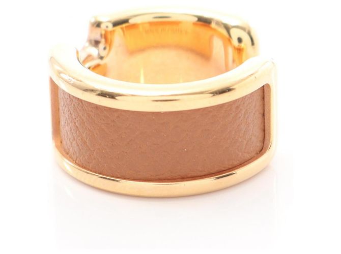 Earcuff Olympe PM da Hermès Marrom Dourado - vista 2