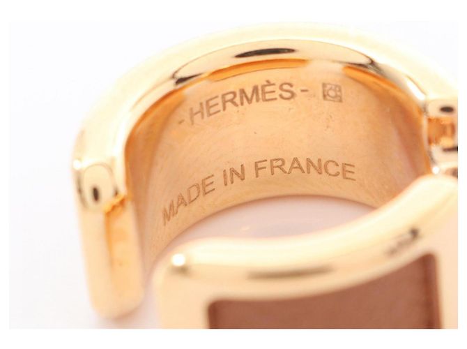 Earcuff Olympe PM da Hermès Marrom Dourado - vista 3