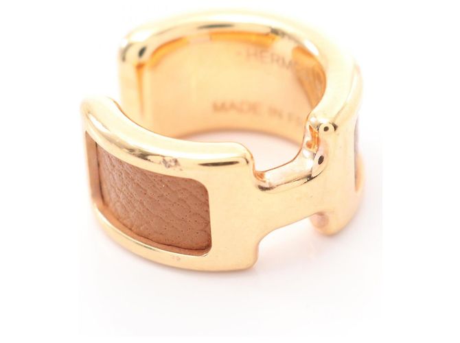 Earcuff Olympe PM da Hermès Marrom Dourado - vista 4