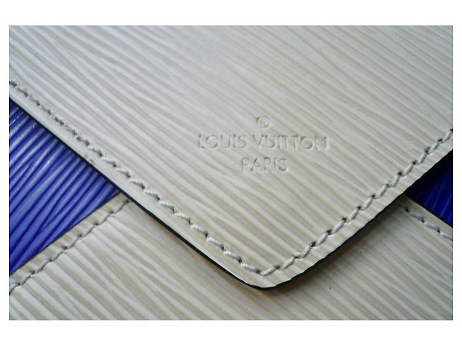 LOUIS VUITTON Pochette in pelle epi bicolore CONDIZIONE NUOVA Blu Bianco sporco - vista 2